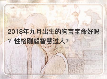 2018年九月出生的狗宝宝命好吗?性格刚毅智慧过人?