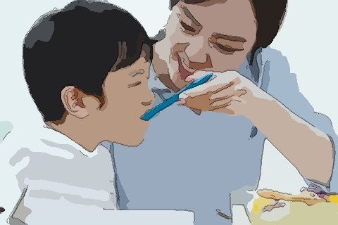 梦见孩子吃东西