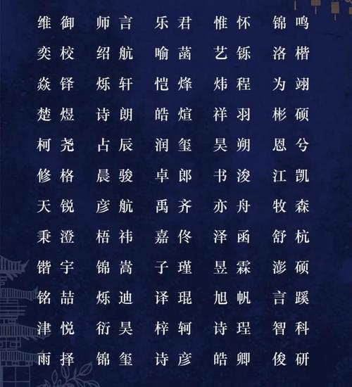 起名公司名称 吉祥如意好名大全