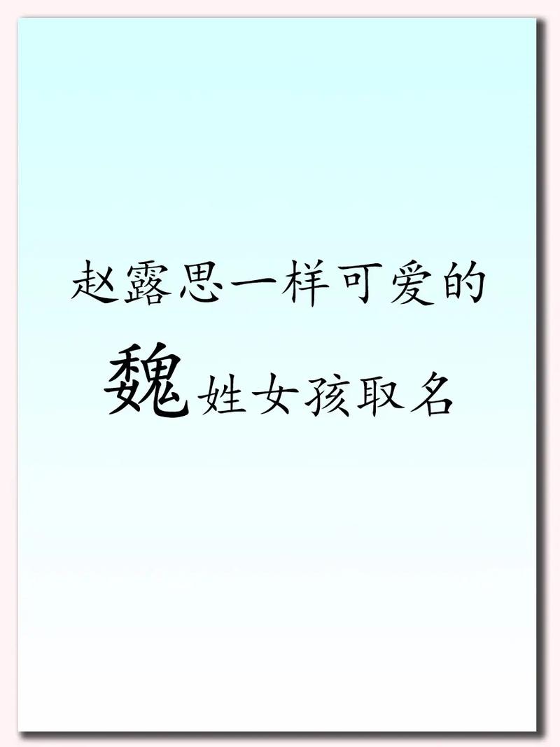 魏男孩好听的名字