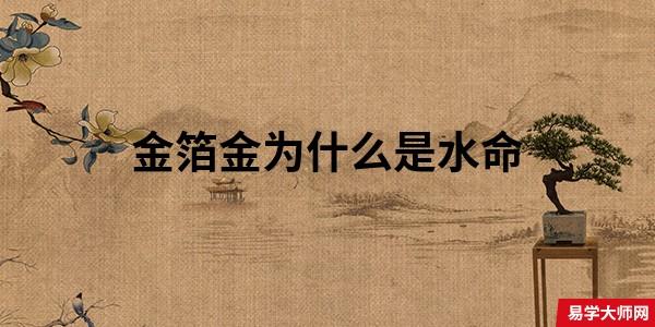 金箔金为什么是水命