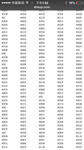胡氏宝宝起名字大全