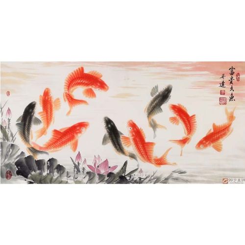 九鱼图全是红鱼好不好