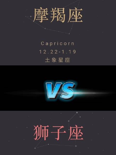 狮子座男生和摩羯座男生哪个好