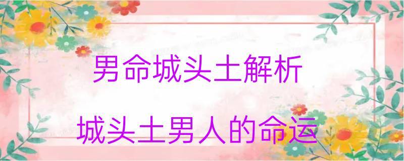 城头土命男人命运如何