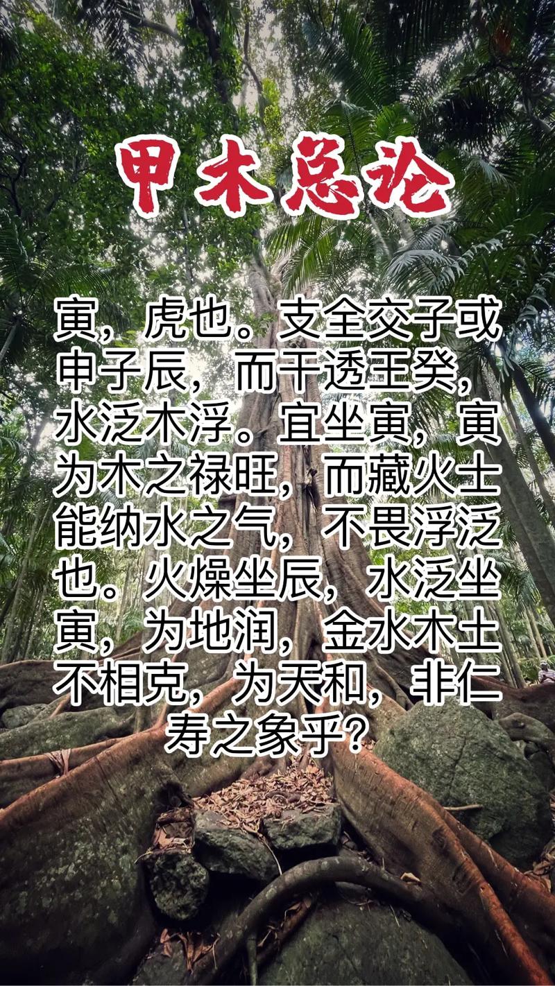 甲木参天,脱胎要火
