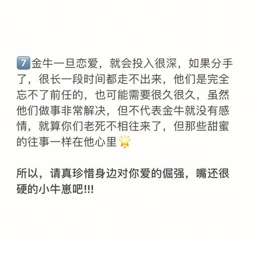 金牛座男对前任的表现
