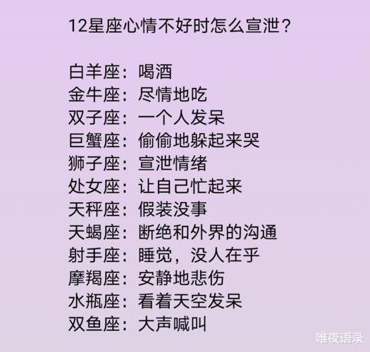 心情不爽 一定要宣泄出来的星座