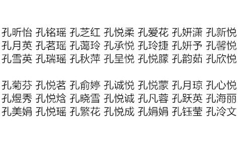 关于孔的姓名女孩的起什么好