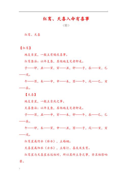 红鸾入命是什么意思