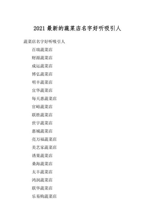 2022超市好听的名字大全