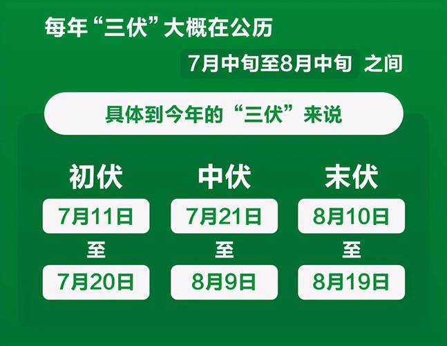 今年三伏天结束是几月几日
