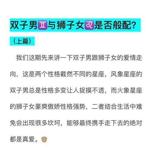 95狮子男95双子女