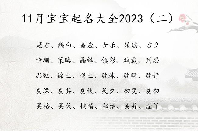 11月出生宗姓男宝宝名字