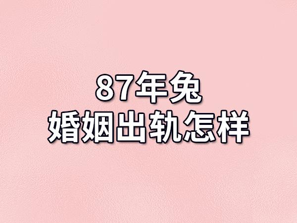 87年兔婚姻出轨怎样