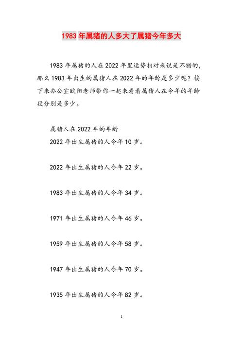 1983年属猪人最难熬年龄