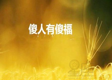 人傻的八字