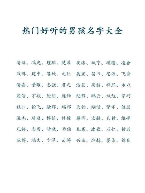 2021男孩名字大气文雅