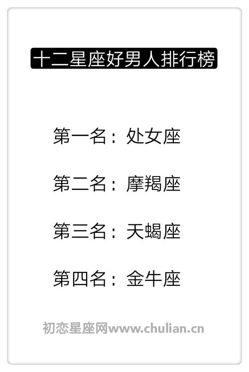 标准的好男人星座