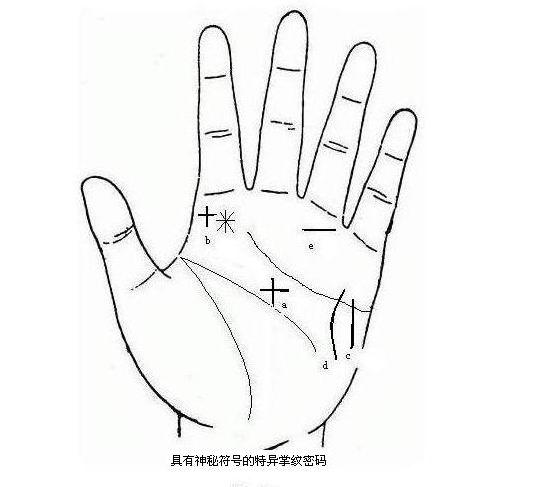 神秘的特异掌纹符号