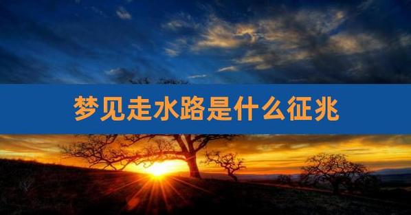 梦见走水路 周公解梦之梦到走水路