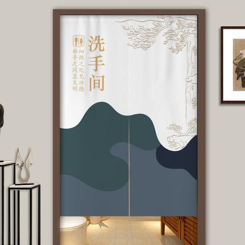 卫生间风水布门帘用图案好多长为好