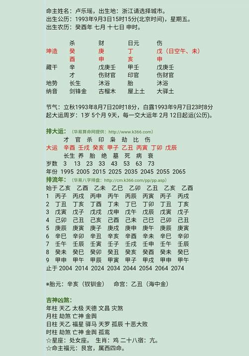 八字算命详细精批一生