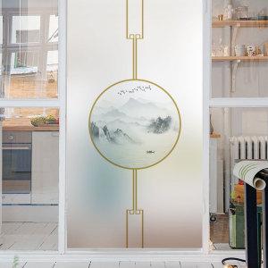 卫生间玻璃贴纸图案风水