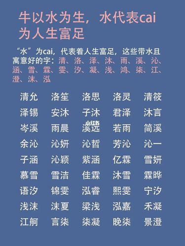 有水有草的牛宝宝小名