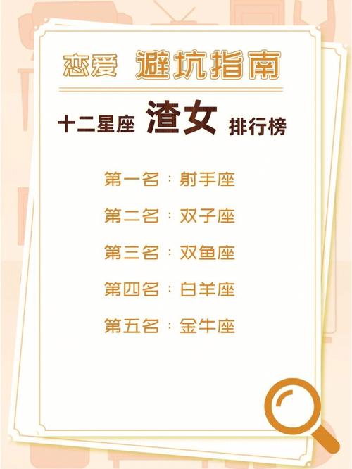 十二星座的渣女指数