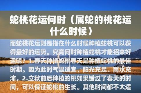 生肖蛇如何提高桃花运