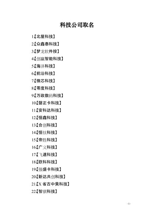 医疗科技公司如何取名