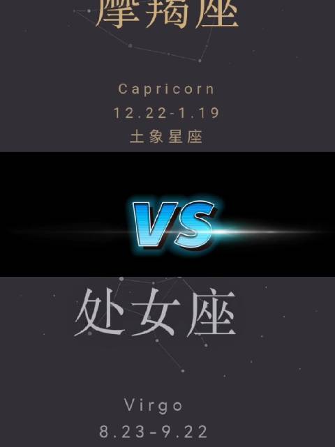 摩羯座(男)VS处女座(女)