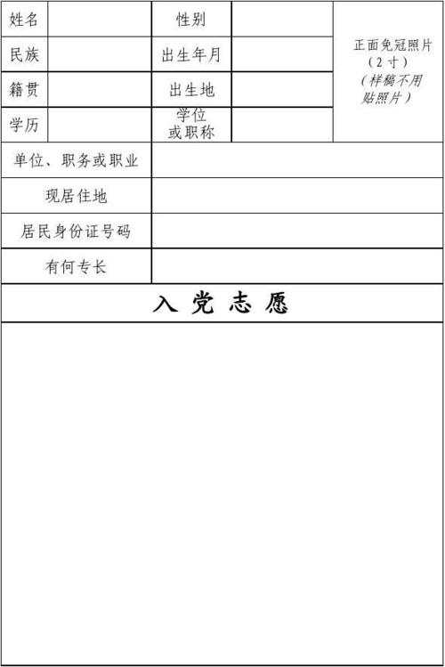 属猴会如何填写自己的入党申请书