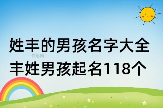 男孩子取什么名字内涵一个字的姓丰