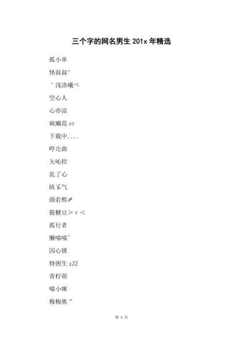 微信名字三个字霸气