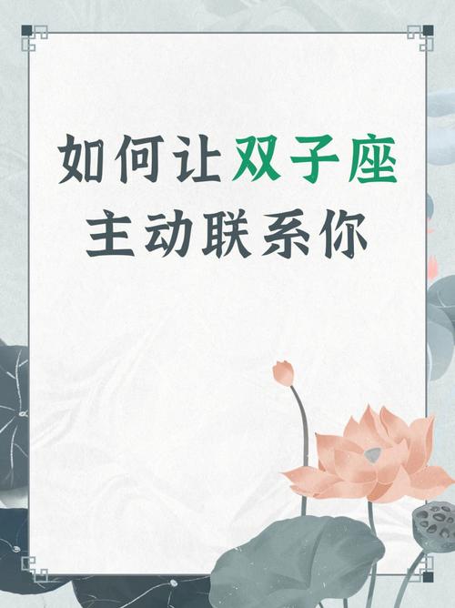 如何让双子主动找你,不同关系不同方法