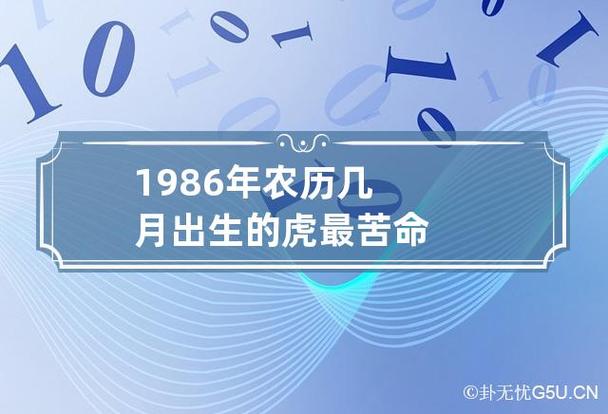1986年的虎几月出生最苦命