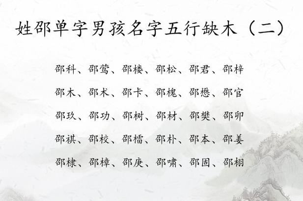 8月出生邵姓男宝宝名字