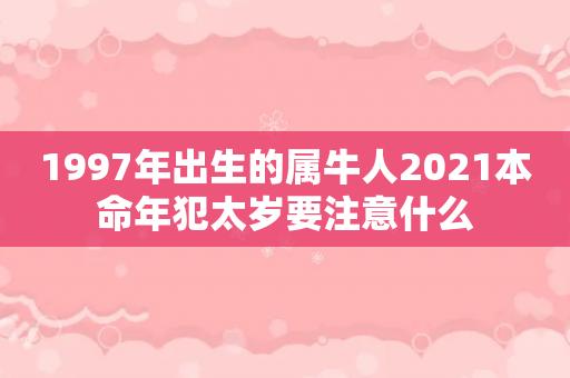 1997年2021年本命年