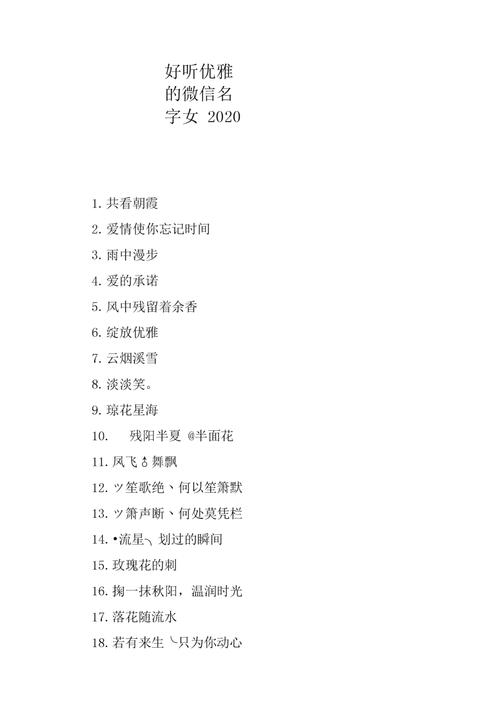 2021年好听的女孩名字