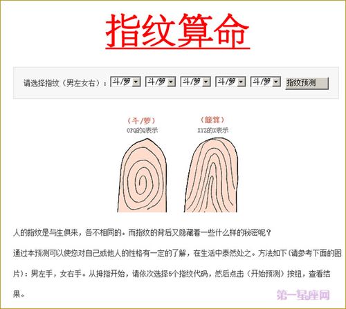 指纹算命图解大全