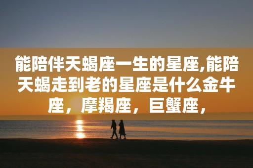 能陪天蝎座一辈子到老的星座