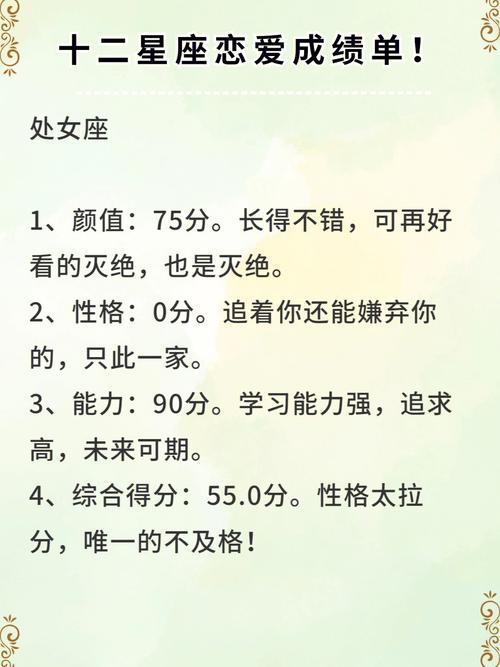 成绩最差的3个星座