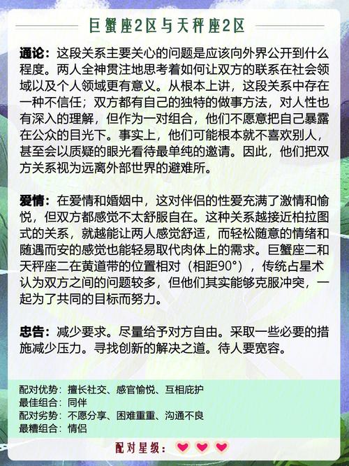 天秤座和巨蟹座配吗