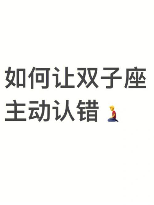 向双子座道歉的方法