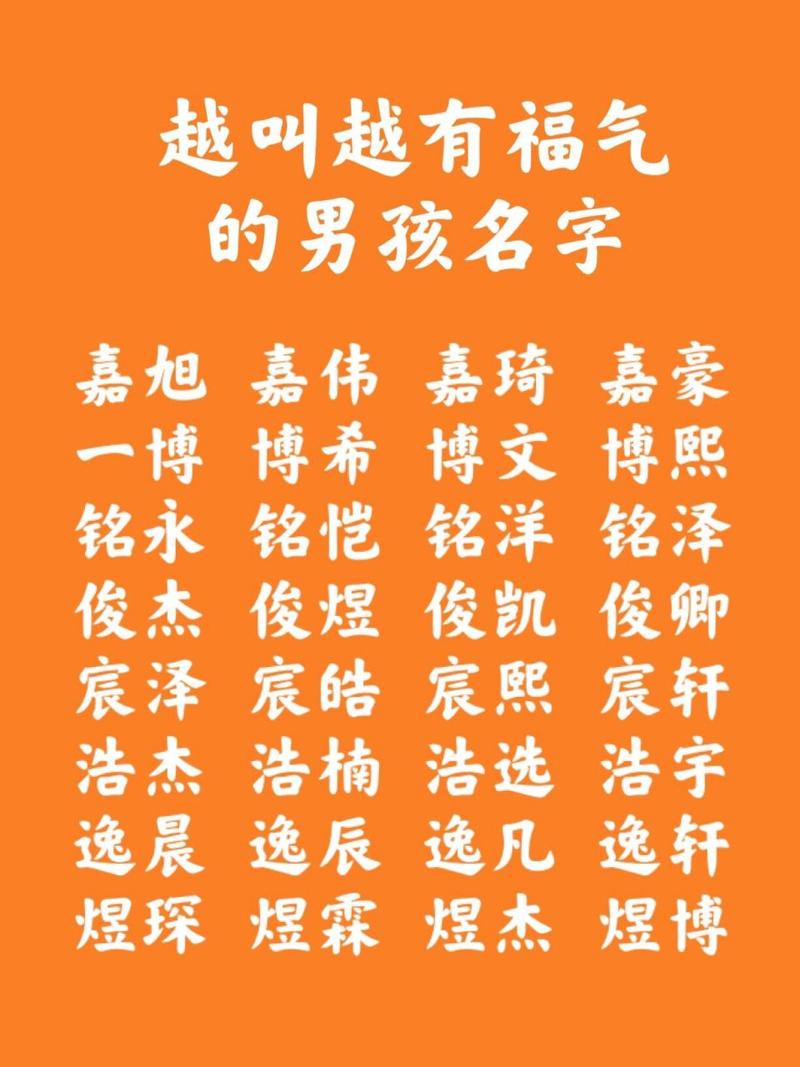 高贵带福气的男孩名字推荐