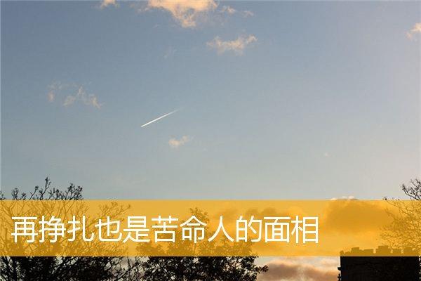 再挣扎也是苦命人的面相