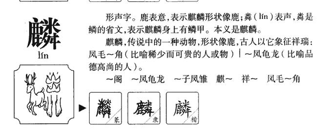 麟在名字中是什么意思