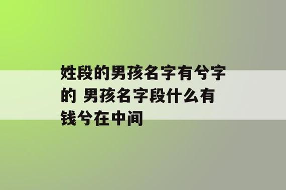 含段字的男孩名字